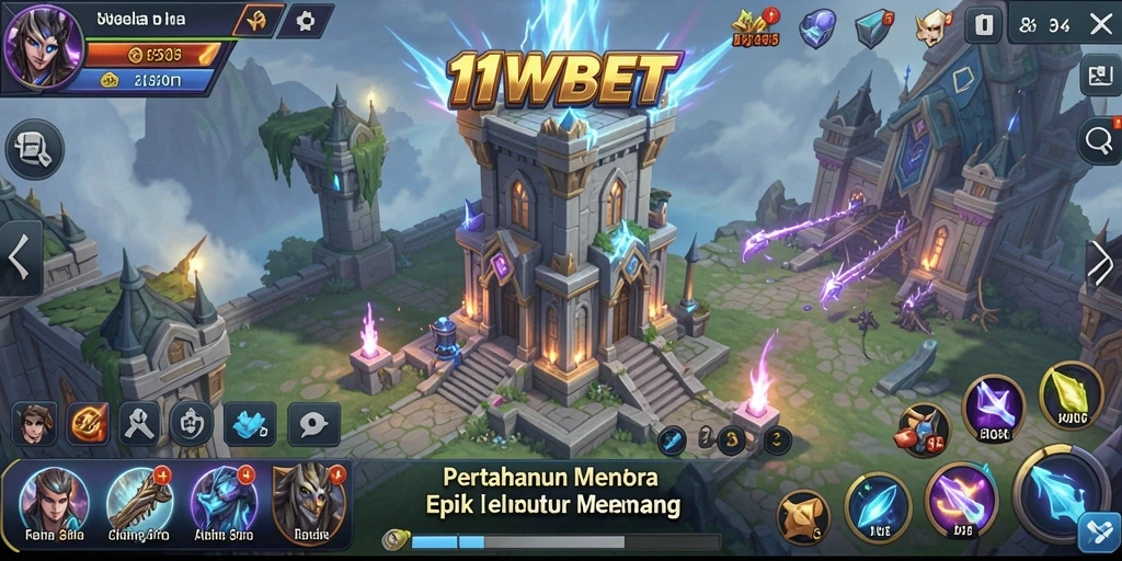Tampilan menakjubkan gameplay Tower Defense di 11WBET.