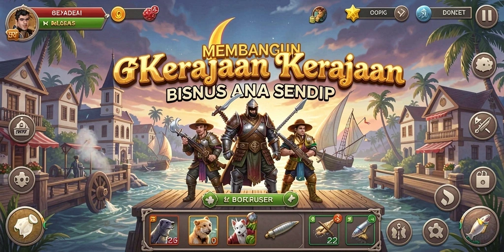Tampilan gameplay 6RT yang memukau dengan elemen Tycoon.