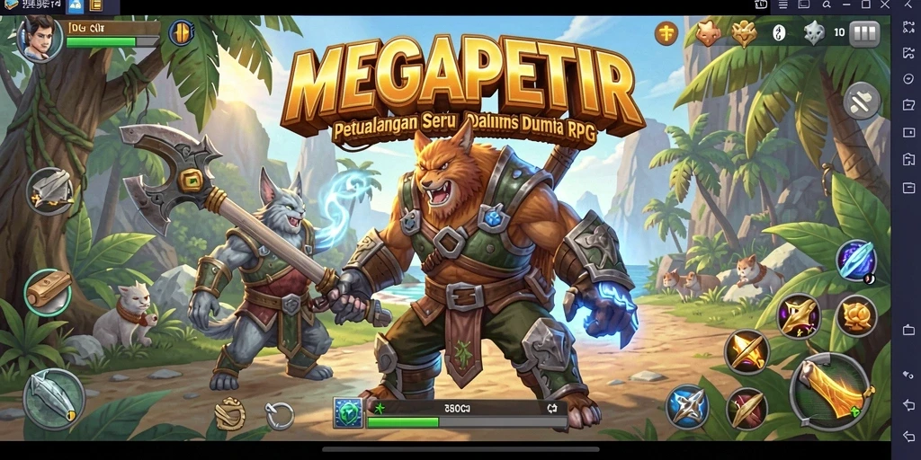 Gameplay mendebarkan dalam MEGAPETIR yang penuh petualangan.
