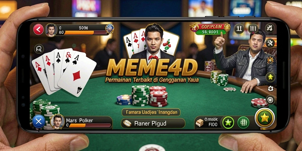 Screenshot gameplay Poker yang seru dan menarik di MEME4D.