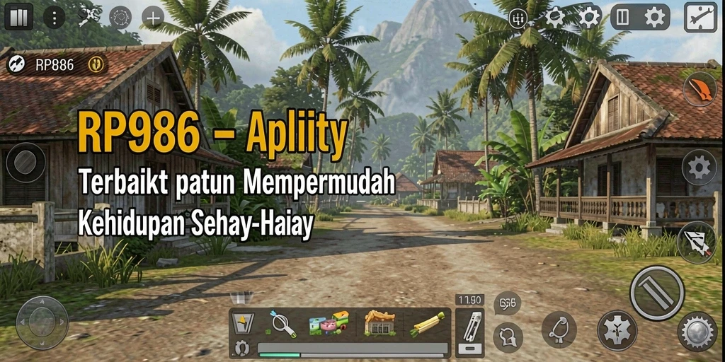 Tampilan utama RP886 yang sederhana dan fungsional.