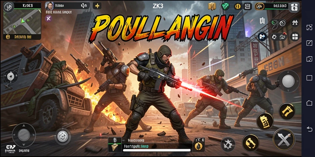 Menampilkan adegan aksi seru dalam gameplay ZK3 yang intens.