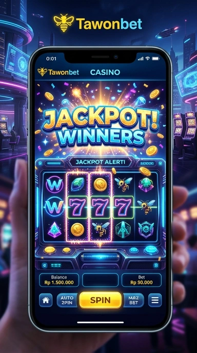 Screenshot aplikasi Tawonbet menunjukkan pilihan aplikasi yang beragam.